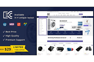 ECode многоцелевая WooCommerce тема интернет-магазина на Wordpress