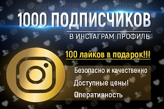 Добавим 1000 и более подписчиков в инстаграм instagram. Без отписок