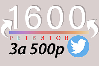 1600 Ретвитов в Twitter