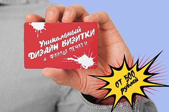 Уникальный дизайн-макет визитки