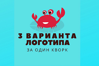 3 варианта логотипа за один услуга