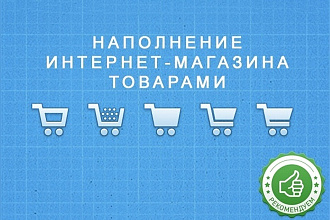 Наполню Ваш интернет-магазин товарами