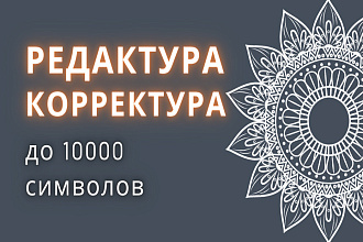 Редактура текста, исправление ошибок