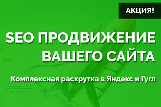 SEO продвижение сайта. Комплексная раскрутка в Яндекс и Гугл + БОНУС