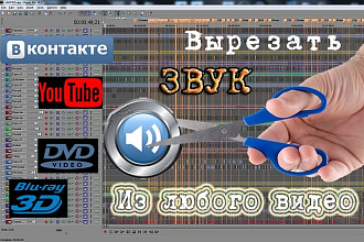 Вырежу и монтирую звук с любого видео