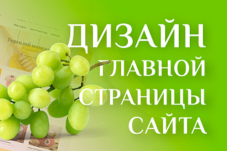 Дизайн главной страницы сайта