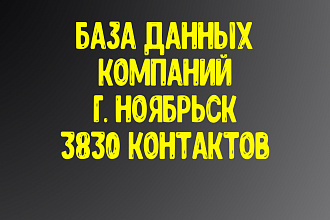 База данных компаний г. Ноябрьск Актуальность январь 2021