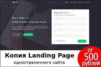 Сделаю копию и настрою Landing page + визуальный редактор текста
