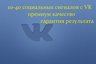 10-40 Социальных сигналов с VK. Пропиаренные страницы. Премиум качество