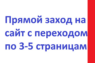 Прямой заход на сайт с переходом по 3-5 страницам
