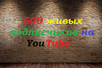 500 живых подписчиков на YouTube