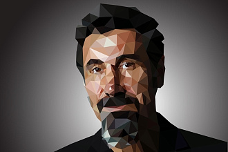 Портрет в стиле low poly
