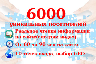 6000 уникальных посетителей с поведенческими факторами