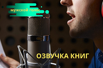 Озвучка книг мужским голосом,услуга-5 минут