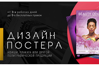 Сделаю дизайн постера, афиши или плаката