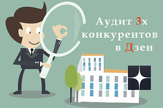 Аудит 3х Конкурентов в Яндекс Дзен