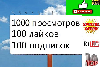 Комплексное продвижение youtube - просмотры, лайки, подписки
