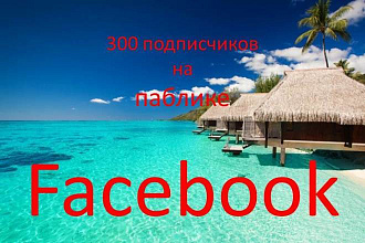 300 подписчиков в паблике на Facebook