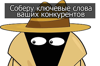 Соберу ключевые слова 50 конкурентов