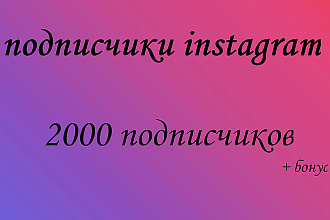 2000 подписчиков в instagram + бонус
