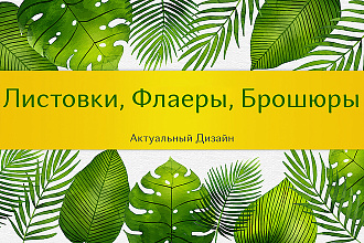 Качественный дизайн Листовок и Флаеров