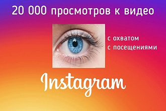 20000 просмотров к видео с охватом и посещениями