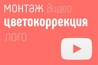 Монтаж видео с цветокоррекцией и с лого для youtube