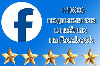 +1300 подписчиков в паблике на Facebook