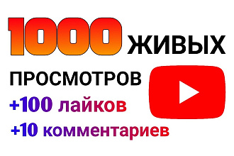 Комплексное продвижение YouTube. Просмотры, лайки и комментарии