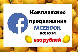 Комплексное продвижение Facebook всего за 500 рублей