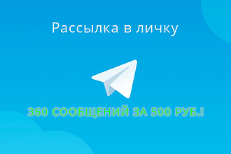 Качественная рассылка сообщений Telegram - 360 сообщений за 500