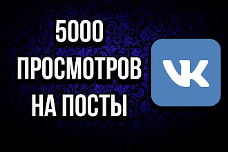 Сделаю 5000 просмотров постов в ВК