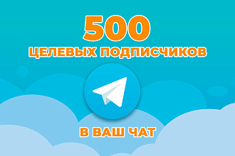 Инвайт 200 Живых Целевых подписчиков в чат Telegram
