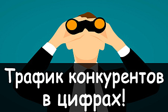 Анализ трафика и посещений до 10 сайтов ваших конкурентов