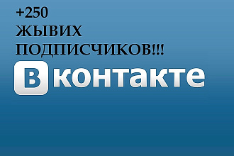 250 живых подписчиков в вашу группу Вконтакте